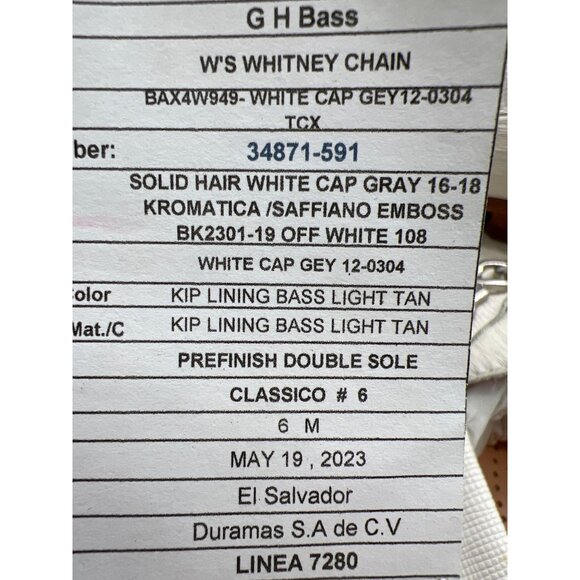 G. H. Bass Weejun’s Cream Haircalf Leather Loafers With Chain Detail - Picture 10 of 10